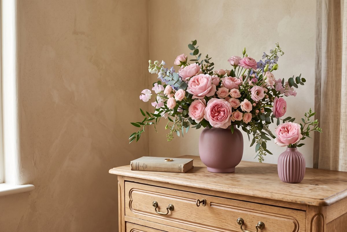 Flowers on a dresser